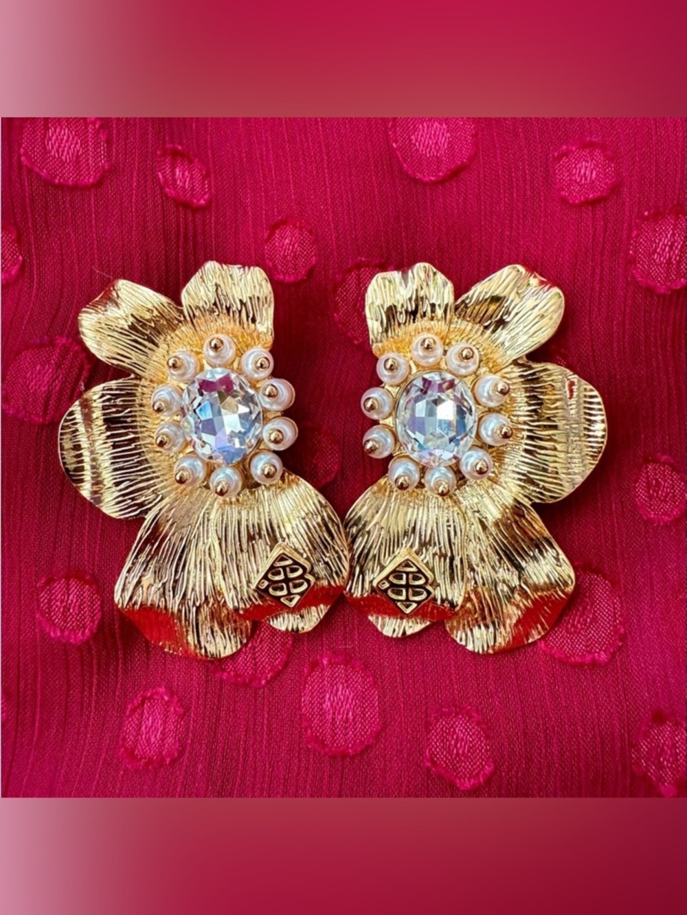 Brianna Cannon Gold Floral Earrings